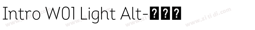 Intro W01 Light Alt字体转换 Intro W01 Light Alt字体转换